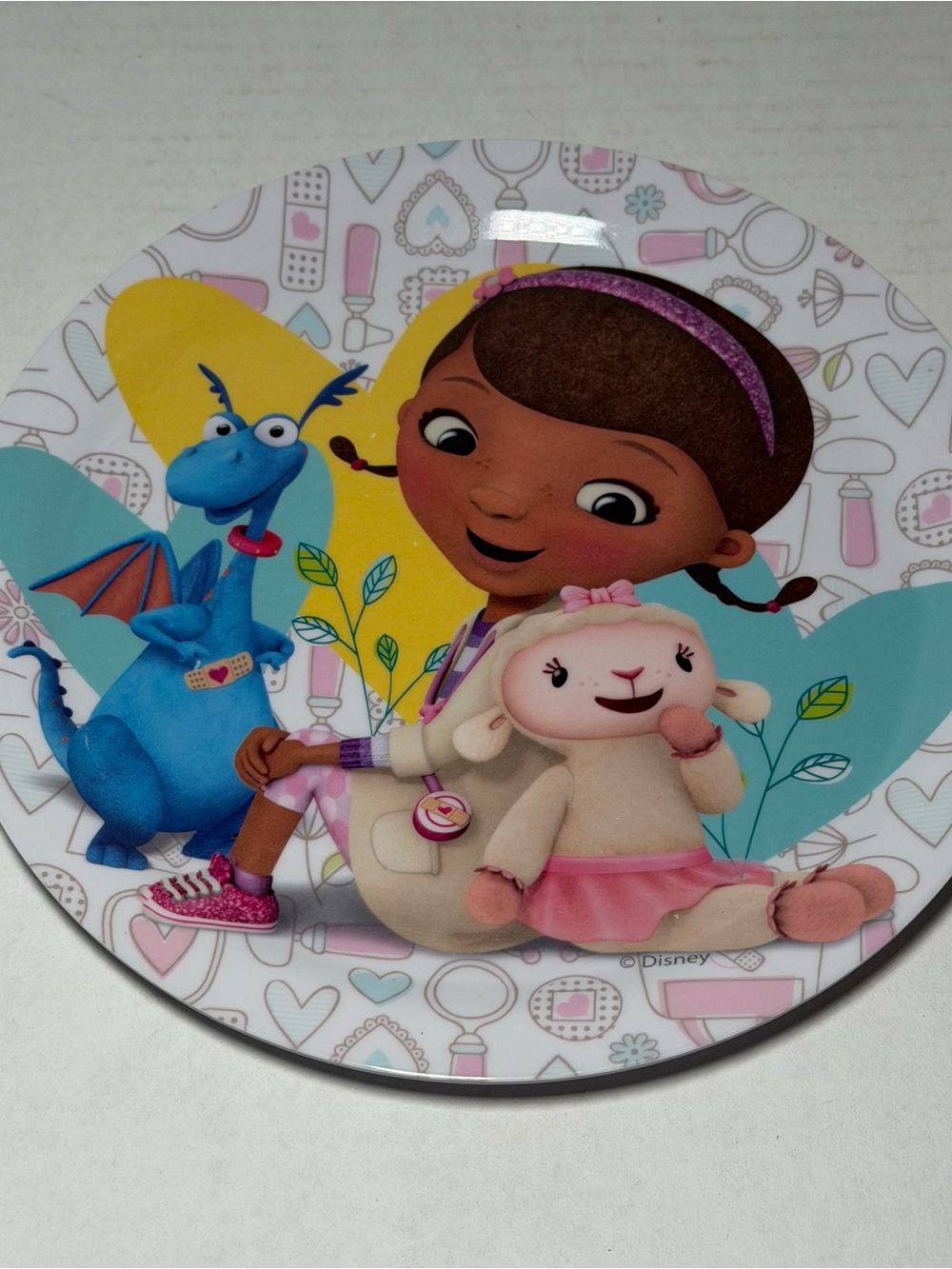 Doc McStuffins Stuffy Lambie Melamine Toddler Plate 8" ZAK